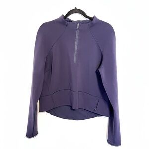 Lululemon Women’s Kicking Asphalt 1/2 Zip Pullover--size 12 dark navy blue